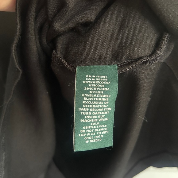 Like new Ralph Lauren Black Tank Top with Faux Leather trim. Size S. - Picture 6 of 11